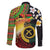 Vanuatu and Papua New Guinea Together Family Matching Puletasi and Hawaiian Shirt Bird-of-paradise and Pig Tusk Melanesian Pattern