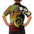 Vanuatu and Papua New Guinea Together Kid Hawaiian Shirt Bird-of-paradise and Pig Tusk Melanesian Pattern