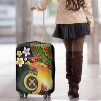 Vanuatu and Papua New Guinea Together Luggage Cover Bird-of-paradise and Pig Tusk Melanesian Pattern LT03 - Polynesian Pride
