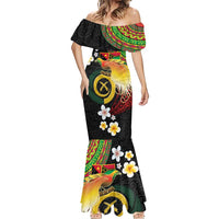 Vanuatu and Papua New Guinea Together Mermaid Dress Bird-of-paradise and Pig Tusk Melanesian Pattern LT03 - Polynesian Pride