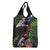 New Zealand Christmas Grocery Bag Meri Kirihimete-Tuatara and Pohutukawa Black Color
