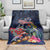 Australia and New Zealand Blanket Merry Christmas-Tuatara and Koala with Plants Xmas Style
