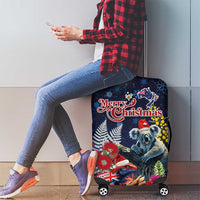 Australia and New Zealand Luggage Cover Merry Christmas-Tuatara and Koala with Plants Xmas Style LT03 - Polynesian Pride