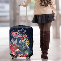 Australia and New Zealand Luggage Cover Merry Christmas-Tuatara and Koala with Plants Xmas Style LT03 - Polynesian Pride