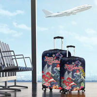 Australia and New Zealand Luggage Cover Merry Christmas-Tuatara and Koala with Plants Xmas Style LT03 - Polynesian Pride