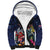 Australia and New Zealand Sherpa Hoodie Merry Christmas-Tuatara and Koala with Plants Xmas Style