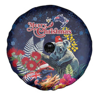 Australia and New Zealand Spare Tire Cover Merry Christmas-Tuatara and Koala with Plants Xmas Style LT03 - Polynesian Pride