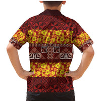 Samoa Siapo and Tapa Family Matching Mermaid Dress and Hawaiian Shirt Pacific Tribal Pattern with Hibiscus Striped Style LT03 - Polynesian Pride