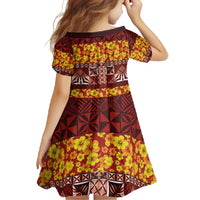 Samoa Siapo and Tapa Family Matching Mermaid Dress and Hawaiian Shirt Pacific Tribal Pattern with Hibiscus Striped Style LT03 - Polynesian Pride