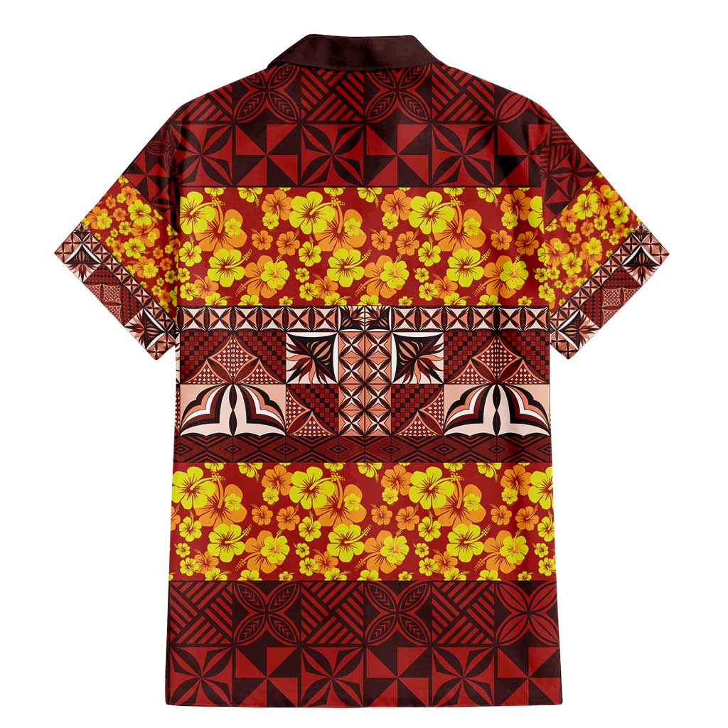 Samoa Siapo and Tapa Family Matching Mermaid Dress and Hawaiian Shirt Pacific Tribal Pattern with Hibiscus Striped Style LT03 - Polynesian Pride