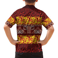 Samoa Siapo and Tapa Family Matching Short Sleeve Bodycon Dress and Hawaiian Shirt Pacific Tribal Pattern with Hibiscus Striped Style LT03 - Polynesian Pride