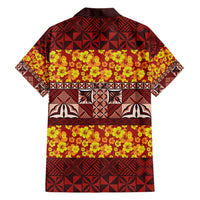 Samoa Siapo and Tapa Family Matching Short Sleeve Bodycon Dress and Hawaiian Shirt Pacific Tribal Pattern with Hibiscus Striped Style LT03 - Polynesian Pride