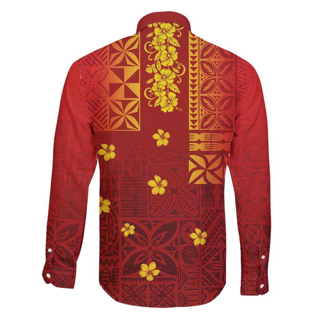 Samoa Tapa Pacific Tribal Pattern Family Matching Mermaid Dress and Hawaiian Shirt Hibiscus and Plumeria LT03 - Polynesian Pride