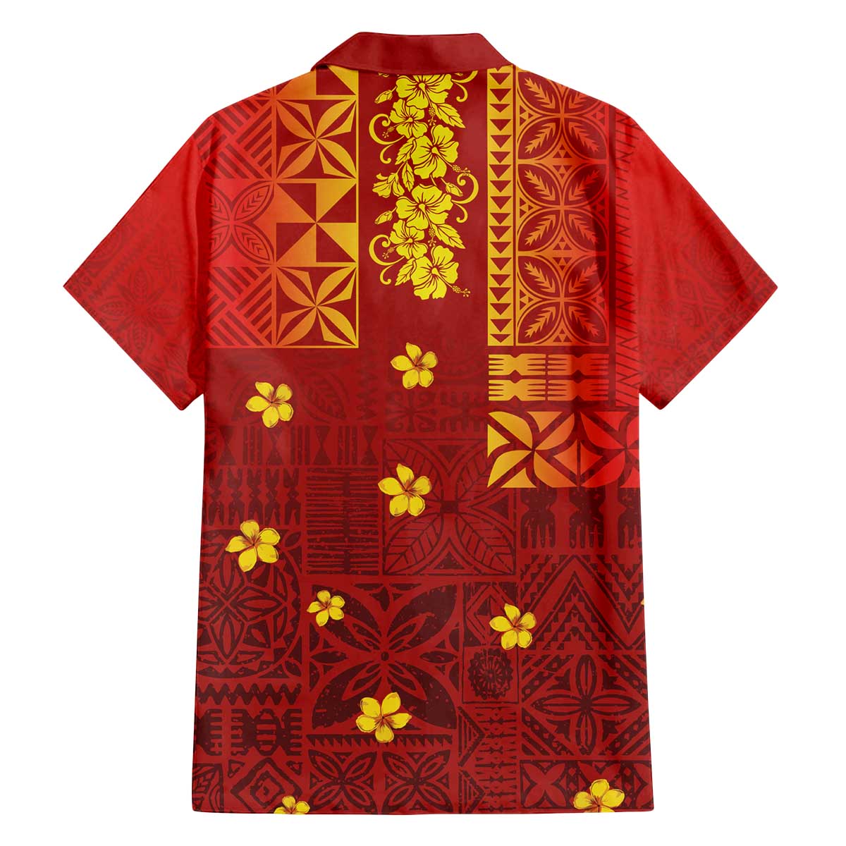 Samoa Tapa Pacific Tribal Pattern Family Matching Off The Shoulder Long Sleeve Dress and Hawaiian Shirt Hibiscus and Plumeria LT03 - Polynesian Pride