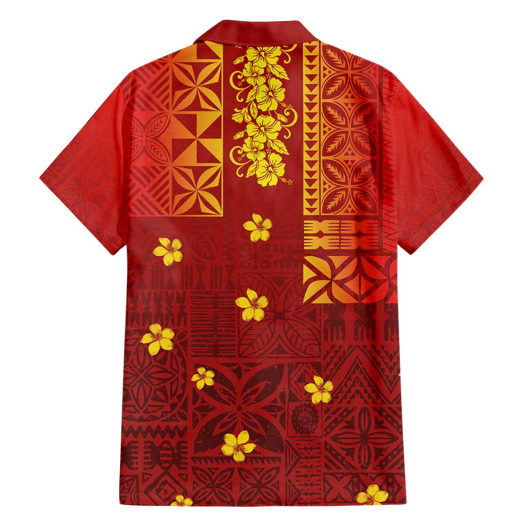 Samoa Tapa Pacific Tribal Pattern Family Matching Summer Maxi Dress and Hawaiian Shirt Hibiscus and Plumeria