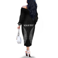 New Zealand Netball Family Matching Off The Shoulder Long Sleeve Dress and Hawaiian Shirt Koru and Maori Tattoo Jersey LT03 - Polynesian Pride