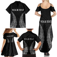 New Zealand Netball Family Matching Summer Maxi Dress and Hawaiian Shirt Koru and Maori Tattoo Jersey LT03 - Polynesian Pride