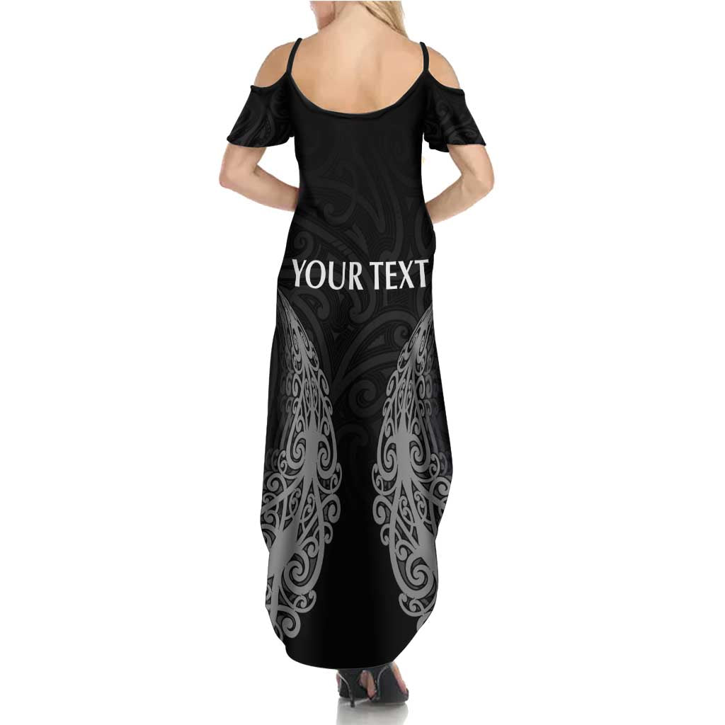 New Zealand Netball Family Matching Summer Maxi Dress and Hawaiian Shirt Koru and Maori Tattoo Jersey LT03 - Polynesian Pride
