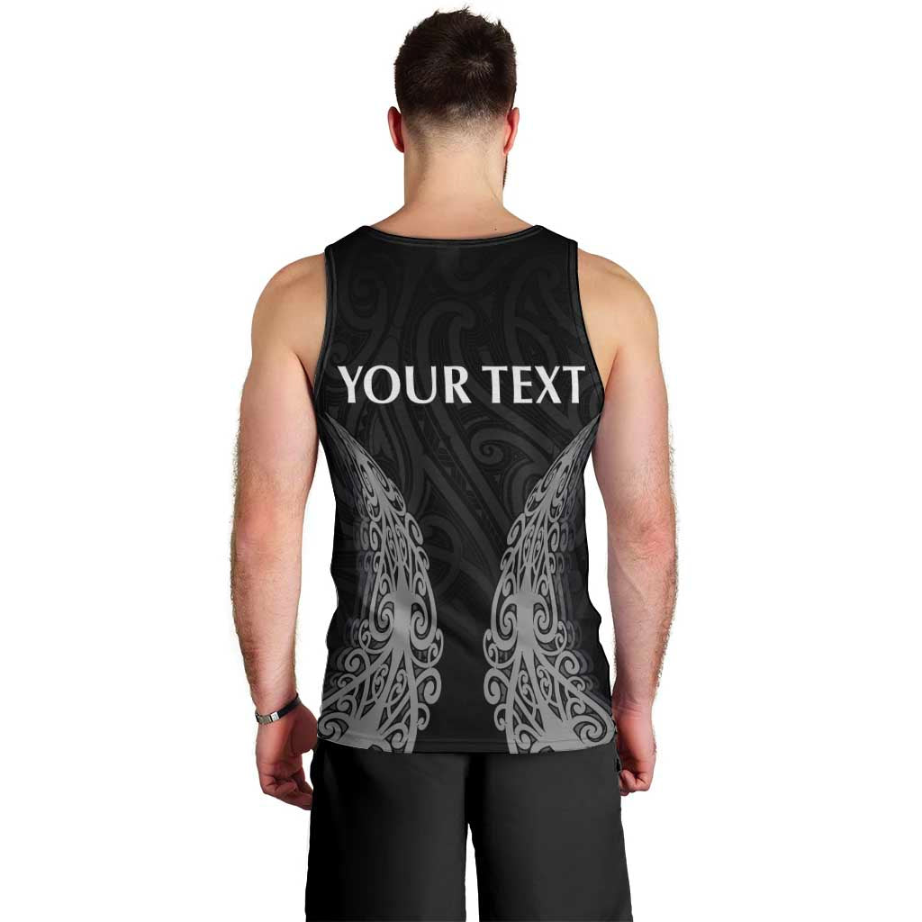 New Zealand Netball Men Tank Top Koru and Maori Tattoo Jersey