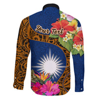 Personalised Marshall Islands Manit Day Family Matching Summer Maxi Dress and Hawaiian Shirt Marshall Seal Mix Hibiscus Flower Maori Pattern Style LT03 - Polynesian Pride