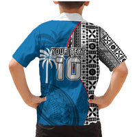 Custom Fiji Rugby Family Matching Mermaid Dress and Hawaiian Shirt Coat of Arms Palm Tree Mix Polynesia Tapa Pattern LT03 - Polynesian Pride