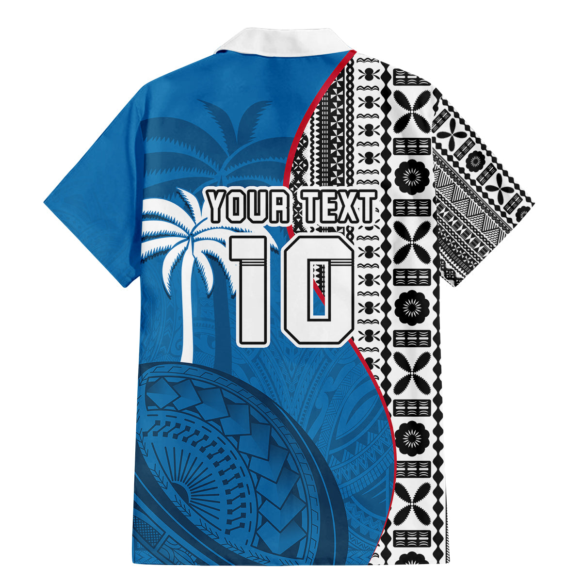 Custom Fiji Rugby Family Matching Mermaid Dress and Hawaiian Shirt Coat of Arms Palm Tree Mix Polynesia Tapa Pattern LT03 - Polynesian Pride