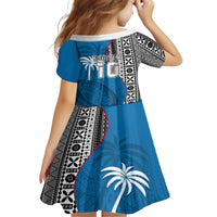 Custom Fiji Rugby Family Matching Tank Maxi Dress and Hawaiian Shirt Coat of Arms Palm Tree Mix Polynesia Tapa Pattern LT03 - Polynesian Pride