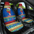 Solomon Islands Christmas Car Seat Cover Santa With Flag Of Solomon Polynesian Tribal Xmas Vibe LT03 One Size Blue - Polynesian Pride