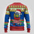 Solomon Islands Christmas Ugly Christmas Sweater Santa With Flag Of Solomon Polynesian Tribal Xmas Vibe LT03 - Polynesian Pride