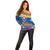 Solomon Islands Christmas Off Shoulder Sweater Santa With Flag Of Solomon Polynesian Tribal Xmas Vibe LT03 - Polynesian Pride