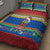 Solomon Islands Christmas Quilt Bed Set Santa With Flag Of Solomon Polynesian Tribal Xmas Vibe LT03 - Polynesian Pride