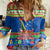 Solomon Islands Christmas Women Casual Shirt Santa With Flag Of Solomon Polynesian Tribal Xmas Vibe LT03 Female Blue - Polynesian Pride