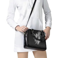 Personalised New Zealand Rugby Shoulder Handbag Maori Warrior Rugby with Silver Fern Sleeve Tribal Ethnic Style LT03 - Polynesian Pride