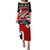 Personalized New Zealand Christmas Puletasi Santa Haka Fern and Kiwi Bird Tino Rangatiratanga Maori Flag Style LT03 Long Dress Black - Polynesian Pride