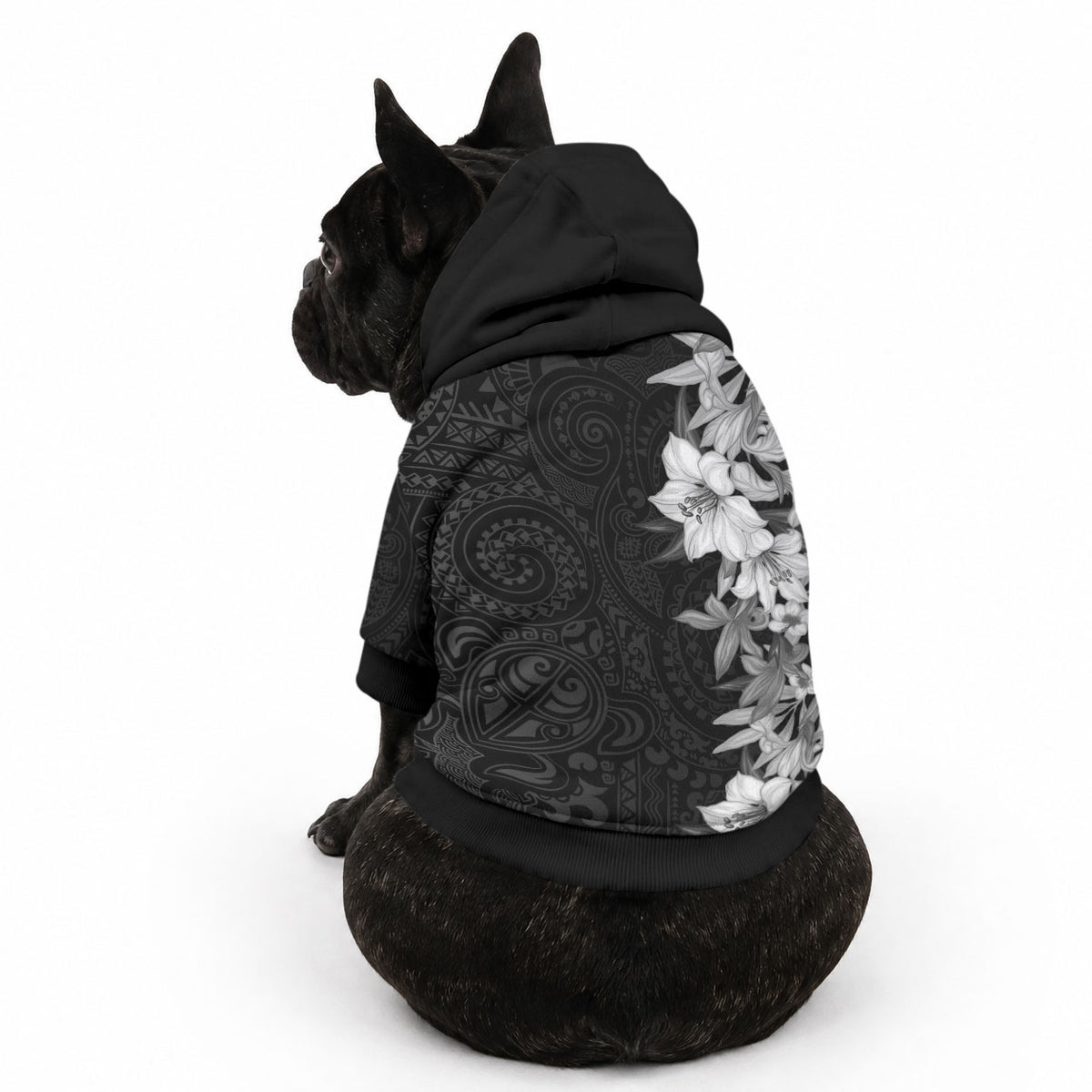 Hawaii Tropical Leaves and Flowers Pet Hoodie LT03 - Polynesian Pride