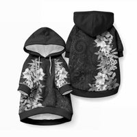 Hawaii Tropical Leaves and Flowers Pet Hoodie LT03 Pullover Black - Polynesian Pride