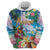 Hawaii Cocktails Hoodie Parrot with Cute Beach Landscape and Tropical Plants