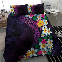 Hawaiian Plumeria-Polynesian Art Tattoo Mauve Color Bedding Set LT03 - Polynesian Pride