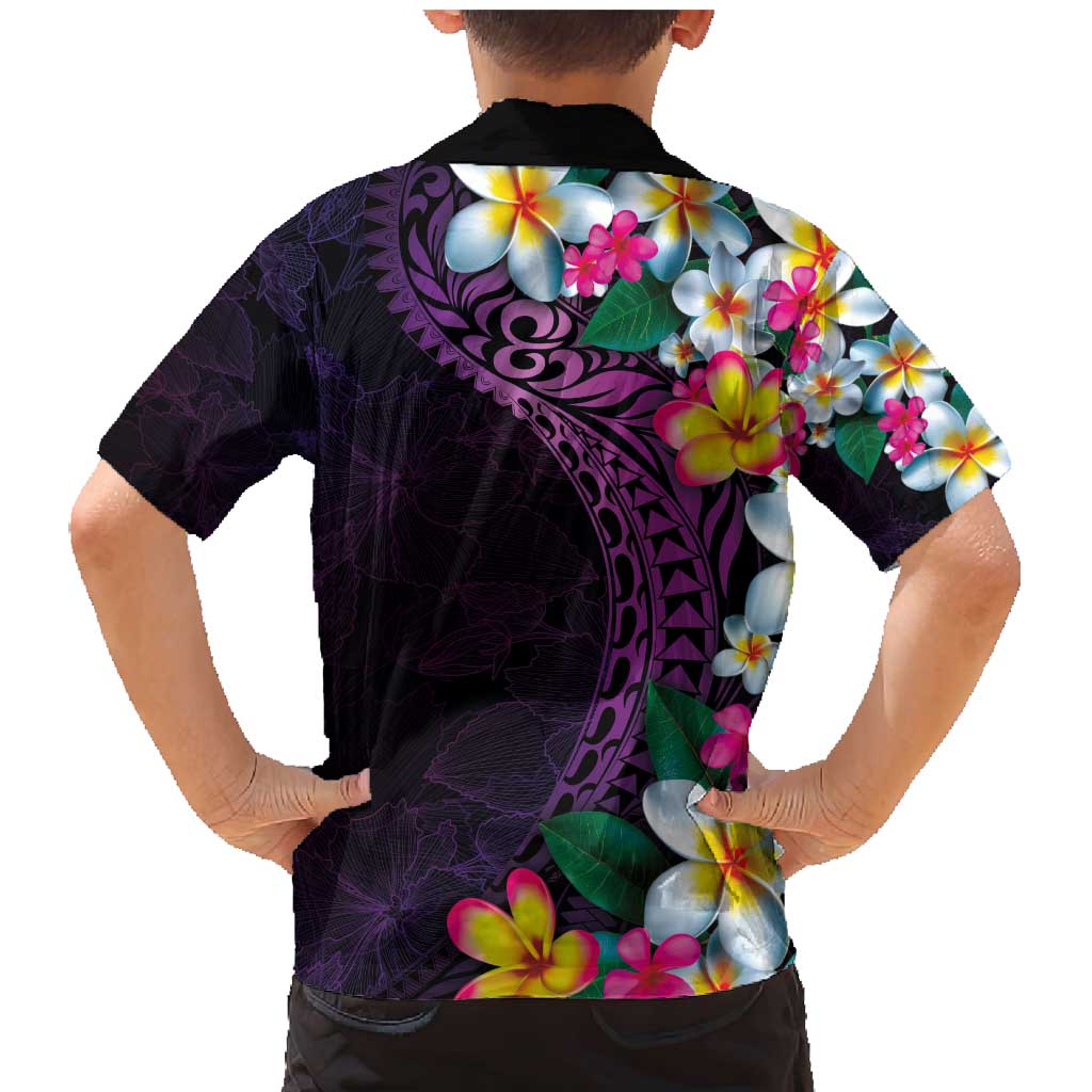 Hawaiian Plumeria-Polynesian Art Tattoo Mauve Color Family Matching Mermaid Dress and Hawaiian Shirt LT03 - Polynesian Pride