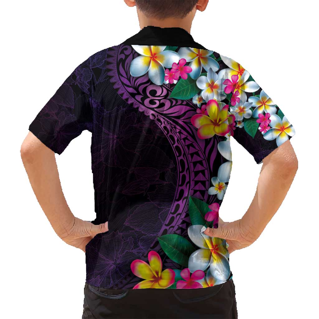 Hawaiian Plumeria-Polynesian Art Tattoo Mauve Color Family Matching Off Shoulder Maxi Dress and Hawaiian Shirt LT03 - Polynesian Pride