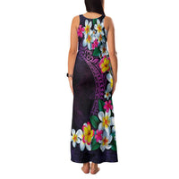 Hawaiian Plumeria-Polynesian Art Tattoo Mauve Color Family Matching Tank Maxi Dress and Hawaiian Shirt LT03 - Polynesian Pride