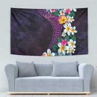 Hawaiian Plumeria-Polynesian Art Tattoo Mauve Color Tapestry LT03 - Polynesian Pride