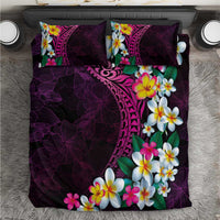 Hawaiian Plumeria-Polynesian Art Tattoo Plum Pink Color Bedding Set LT03 Pink - Polynesian Pride