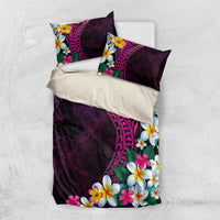 Hawaiian Plumeria-Polynesian Art Tattoo Plum Pink Color Bedding Set LT03 US Twin 172cm x 218cm Pink - Polynesian Pride