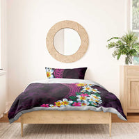 Hawaiian Plumeria-Polynesian Art Tattoo Plum Pink Color Bedding Set LT03 - Polynesian Pride