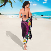Hawaiian Plumeria-Polynesian Art Tattoo Plum Pink Color Sarong