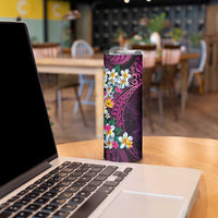 Hawaiian Plumeria-Polynesian Art Tattoo Plum Pink Color Skinny Tumbler LT03 - Polynesian Pride