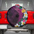 Hawaiian Plumeria-Polynesian Art Tattoo Plum Pink Color Spare Tire Cover