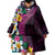 Hawaiian Plumeria-Polynesian Art Tattoo Plum Pink Color Wearable Blanket Hoodie