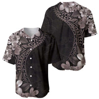 Hawaiian Plumeria-Polynesian Art Tattoo Grayscale Color Baseball Jersey LT03 - Polynesian Pride